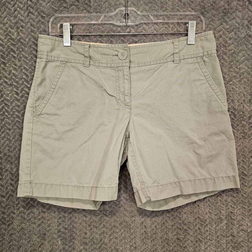 Ann Taylor Loft Womens Size 2 Sage Green Cotton Chino Shorts Utility Casual